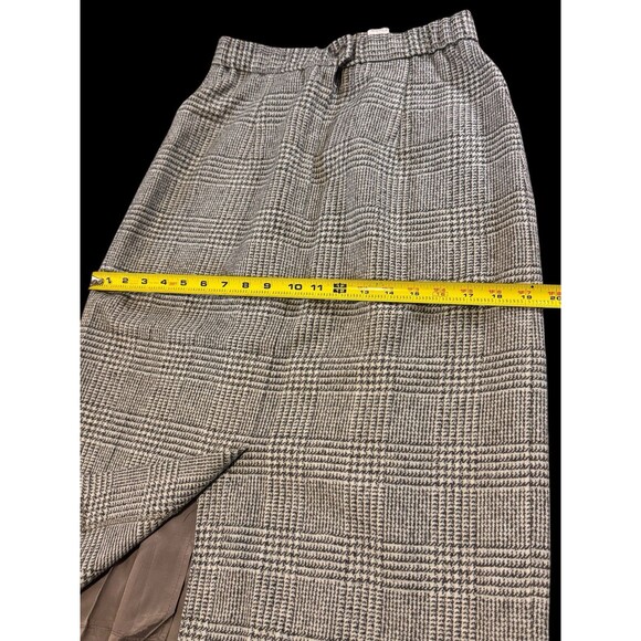 Koret Wool Blend 2 Piece Skirt Suit Vintage Womens Size 10 - 12 Gray Plaid - Picture 9 of 14
